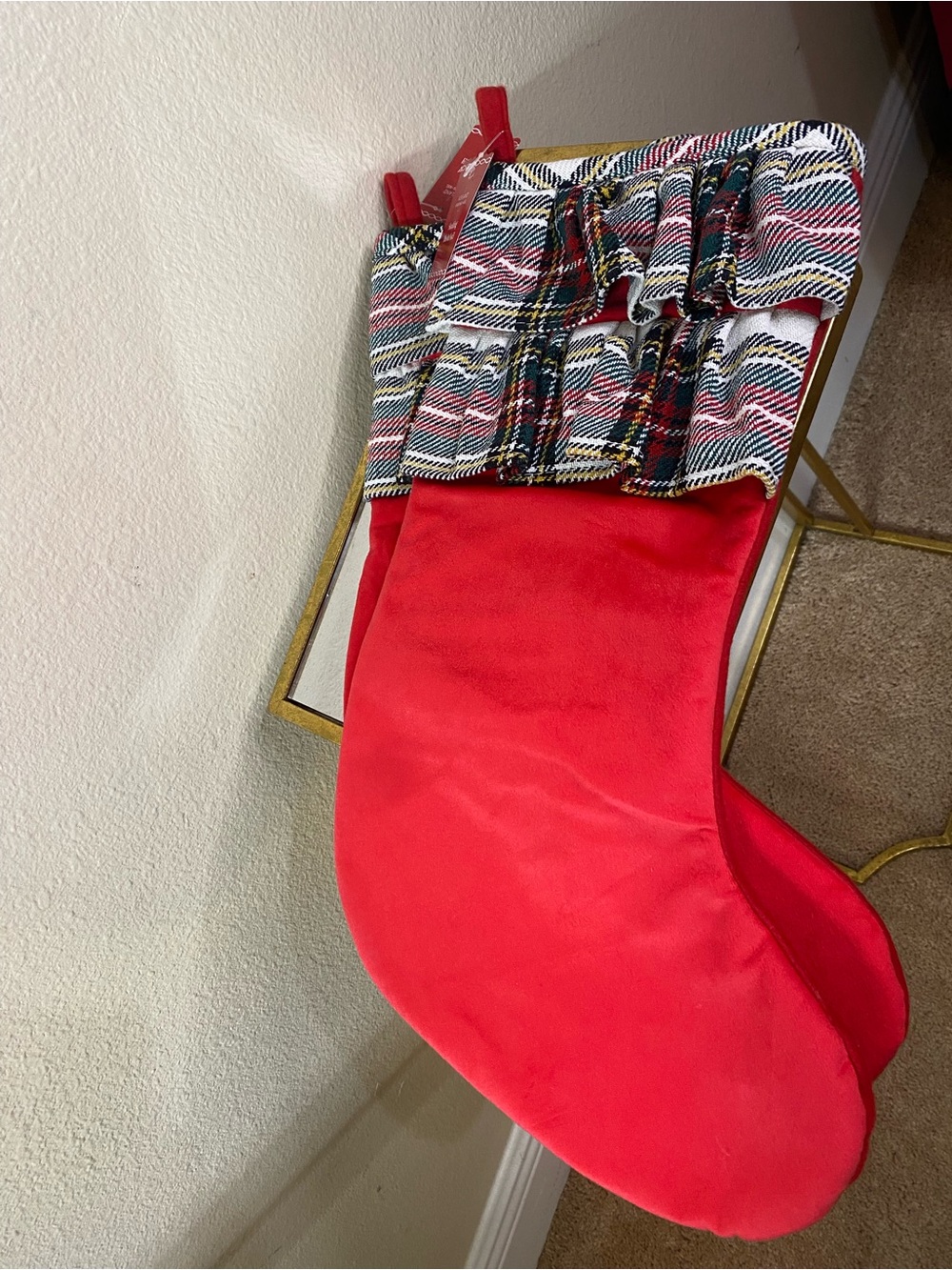 Ashland Red and Green Plaid Holiday Stockings (2)